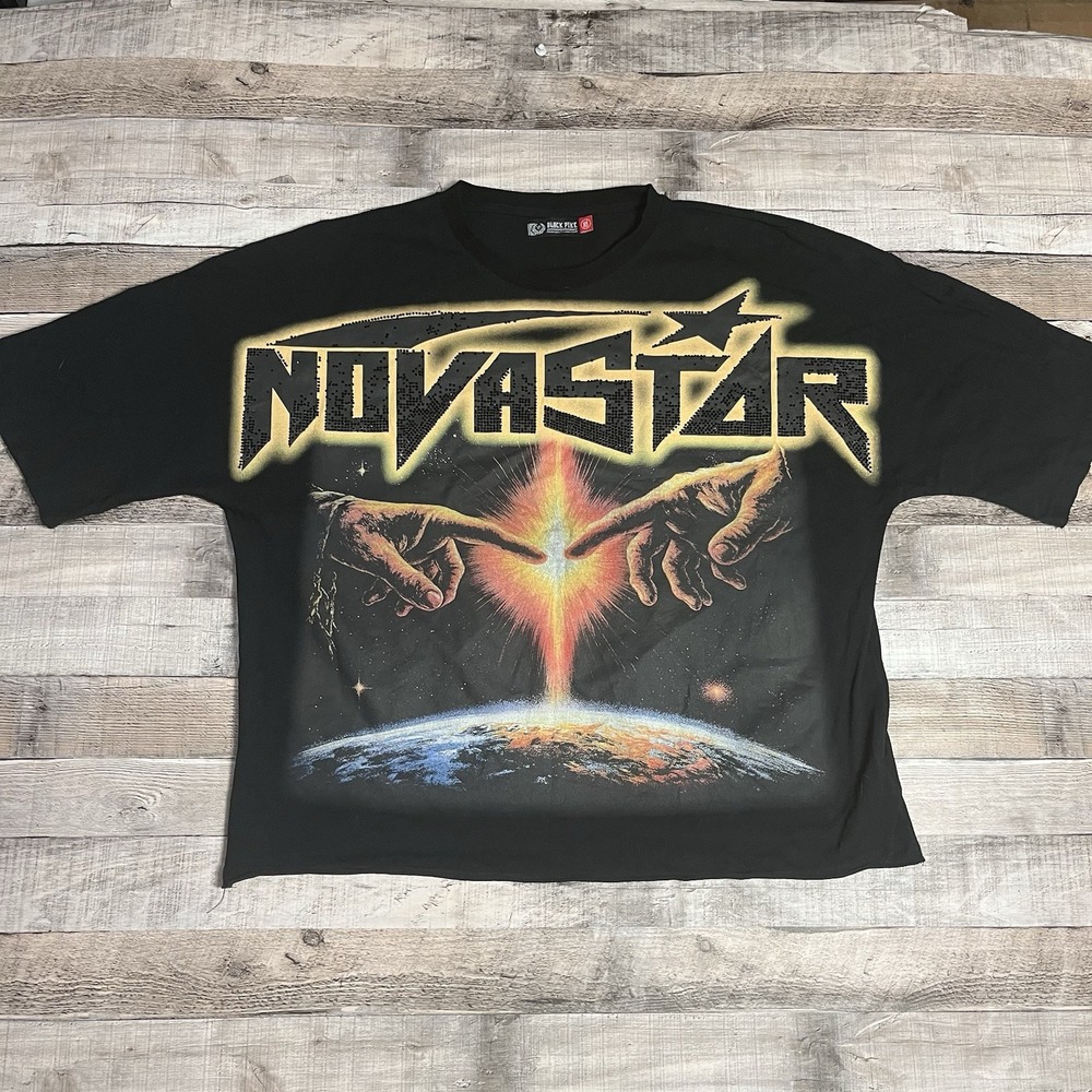 Black Pike Shirt Size 2XL Black Space Alien Energy Never Dies Nova Star